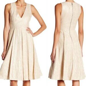 ALICE + OLIVIA V-Neck Midi Length Dress